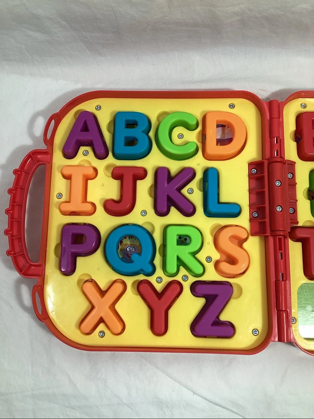 COMPLETE Sesame Street Elmo On The Go Alphabet Letters Red Carrying Case 24 x 35
